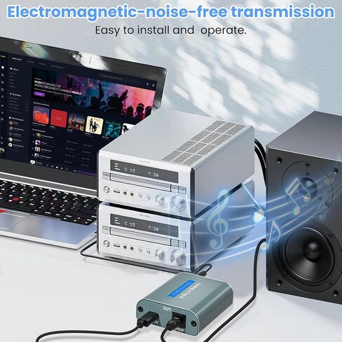 RCA إلى محول صوت بصري مزدوج 3.5 مم جاك تناظري إلى محول رقمي بصري 96 كيلو هرتز محول ADC من الألومنيوم مع كابل SPDIF وكابل صوت 3.5 وكابل 3.5 إلى RCA in Kuwait