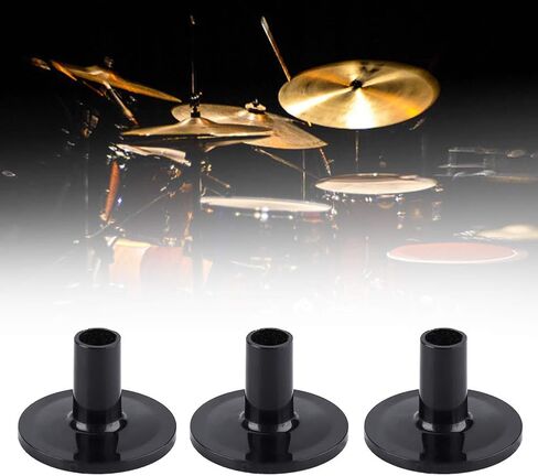 Long Flanged Cymbal Sleeve, 8 PCS Black Plastic Flanged Cymbal Sleeves Drum Set Parts Accessory Musical Instruments Accessory for Cymbal Replacement Accessories Set in Kuwait