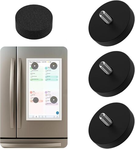 Magnetic Mount for Skylight 15" Calendar – 3 Rubber-Coated Neodymium Screws + Foam Pad | Holds Up to 99 lbs | Scratch-Free Fridge Mount | Tool-Free Install | Skylight Calendar Accessory in Kuwait