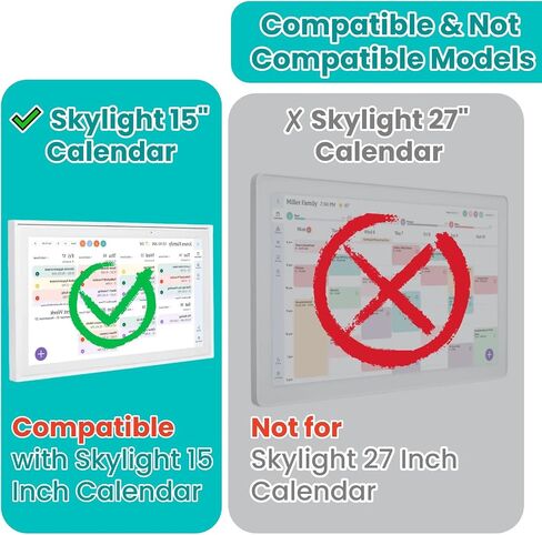 Magnetic Mount for Skylight 15" Calendar – 3 Rubber-Coated Neodymium Screws + Foam Pad | Holds Up to 99 lbs | Scratch-Free Fridge Mount | Tool-Free Install | Skylight Calendar Accessory in Kuwait