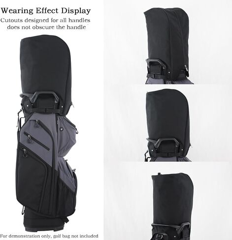 Golf Cart Bag Hood Cover, Heavy Duty Waterproof Nylon, Dustproof Rain Protection, 6 Adjustable Snap Buttons, for 14-Way Divider Cart Bags in Kuwait
