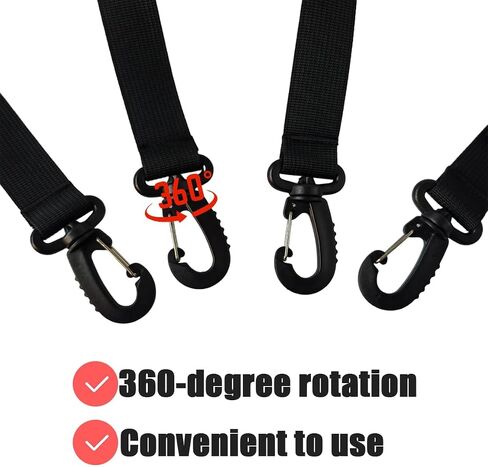 Golf Bag Cross Straps Replacement with 4 Clips, Universal Golf Bag Double Shoulder Strap Replacement,Heavy-Duty 4-Clip,Adjustable Padded Straps for Most Golf Bags in Kuwait