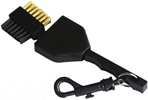 A99 Golf Dual-Sided Club Brush & Groove Cleaner with Cover | Retractable cover protects hands. Features secure clip for golf bag and dual bristles for cleaning irons and woods. in Kuwait