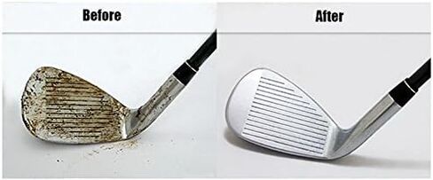 A99 Golf Dual-Sided Club Brush & Groove Cleaner with Cover | Retractable cover protects hands. Features secure clip for golf bag and dual bristles for cleaning irons and woods. in Kuwait