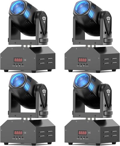 Beam Moving Head Light,RGBW LED Mini Party Light Stage Lighting Spot Lights by DMX512 & Sound Active Control for Home Party KTV Bars Stage DJ Shows Christmas and Halloween(Set of 2) in Kuwait