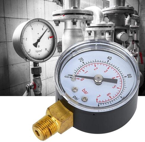 Mechanical Pressure Gauge, 1/8 inch BSPT Pressure Gauge for Air Oil and Water(0-100psi,0-7bar) in Kuwait