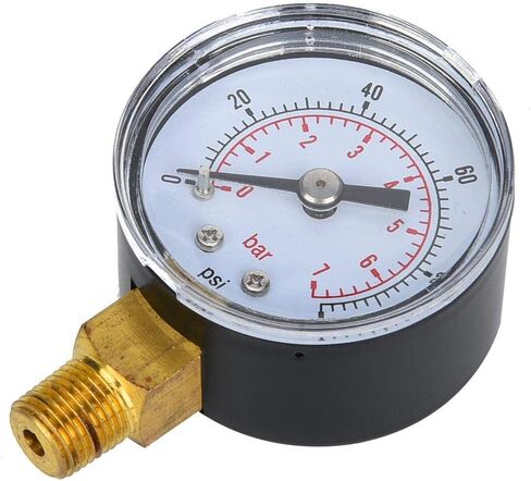 Mechanical Pressure Gauge, 1/8 inch BSPT Pressure Gauge for Air Oil and Water(0-100psi,0-7bar) in Kuwait