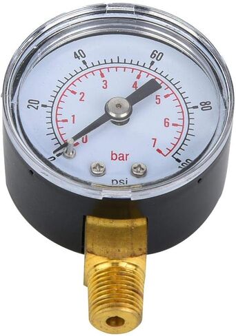Mechanical Pressure Gauge, 1/8 inch BSPT Pressure Gauge for Air Oil and Water(0-100psi,0-7bar) in Kuwait