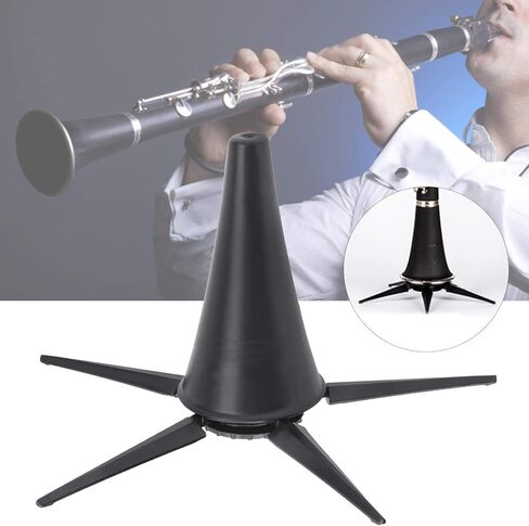 Foldable Clarinet Stand, Portable Wireless Clarinet Holder with 5 - Leg Base, Detachable Tripod Floor Bracket for Wind Instruments, Compact ABS Plastic and Zinc Alloy Design for Ho in Kuwait