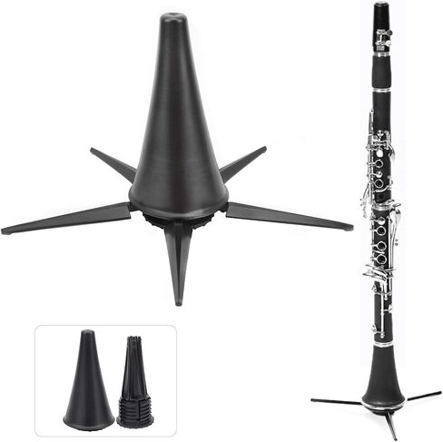Foldable Clarinet Stand, Portable Wireless Clarinet Holder with 5 - Leg Base, Detachable Tripod Floor Bracket for Wind Instruments, Compact ABS Plastic and Zinc Alloy Design for Ho in Kuwait