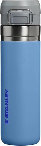 STANLEY Quick Flip GO Water Bottle 24 oz | Push Button Lid | Leakproof and Packable for Travel and Sports | Insulated Stainless Steel | BPA-Free | Blue Sky in Kuwait