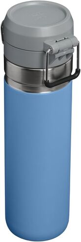 STANLEY Quick Flip GO Water Bottle 24 oz | Push Button Lid | Leakproof and Packable for Travel and Sports | Insulated Stainless Steel | BPA-Free | Blue Sky in Kuwait