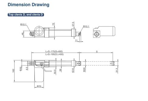 JC35DN 8000N Electric Linear Actuator Push Rod Permanent Magnet for Home Appliance Boat 1Pcs in Kuwait