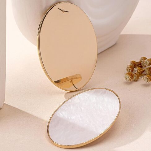 White Statement Earrings for Women Black Blue Red Acrylic Earrings Big Oval Round Earring Large Chunky Earrings Irregular Geometric Drop Dangle Earring Chunky Jewelry in Saudi Arabia