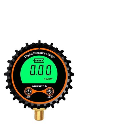 1pc Moray ME267P 200psi with Rubber case LCD Pressure Transmitters Digital Tire Pressure Gauge Digital Manometer(NPT1-4 with LED) in Kuwait