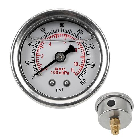 1 قطعة مقياس ضغط الزيت نظام مراقبة اختبار السائل السائل 0-160 رطل لكل بوصة مربعة 1/8 NPT مقياس ضغط الوقود متر in Kuwait