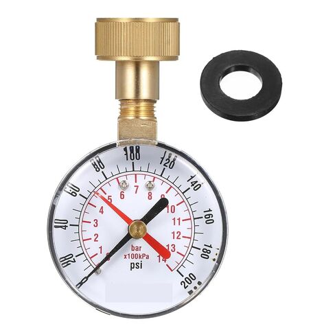 1 قطعة قياس الضغط Lepmerk 2-1/2 ''قياس الضغط اختبار ضغط المياه قياس 3/4'' أنثى خرطوم الموضوع 0-200 PSI مع مؤشر أحمر in Kuwait