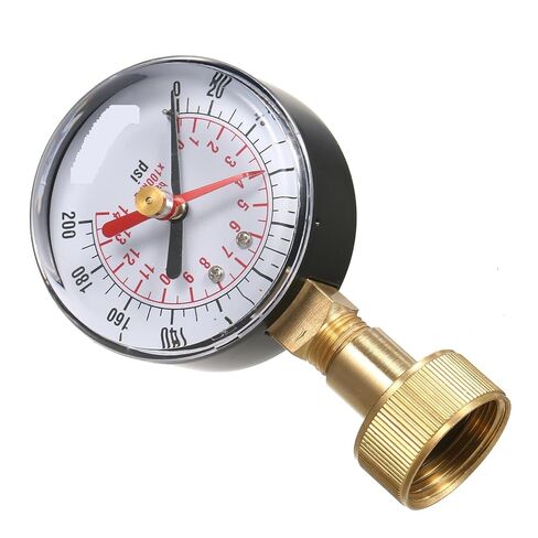 1 قطعة قياس الضغط Lepmerk 2-1/2 ''قياس الضغط اختبار ضغط المياه قياس 3/4'' أنثى خرطوم الموضوع 0-200 PSI مع مؤشر أحمر in Kuwait