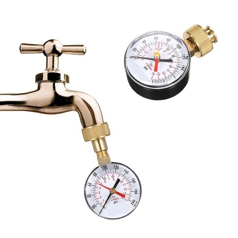 1 قطعة قياس الضغط Lepmerk 2-1/2 ''قياس الضغط اختبار ضغط المياه قياس 3/4'' أنثى خرطوم الموضوع 0-200 PSI مع مؤشر أحمر in Kuwait