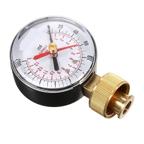 1 قطعة قياس الضغط Lepmerk 2-1/2 ''قياس الضغط اختبار ضغط المياه قياس 3/4'' أنثى خرطوم الموضوع 0-200 PSI مع مؤشر أحمر in Kuwait