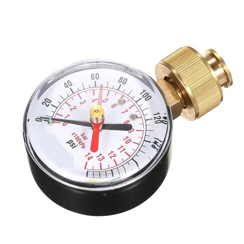 1 قطعة قياس الضغط Lepmerk 2-1/2 ''قياس الضغط اختبار ضغط المياه قياس 3/4'' أنثى خرطوم الموضوع 0-200 PSI مع مؤشر أحمر in Kuwait