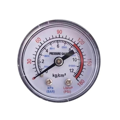 Air Compressor Pneumatic Hydraulic Fluid Pressure Gauge 0-12Bar / 0-180PSI with A Large Easy to Read Dial Measuring Instrument in Kuwait