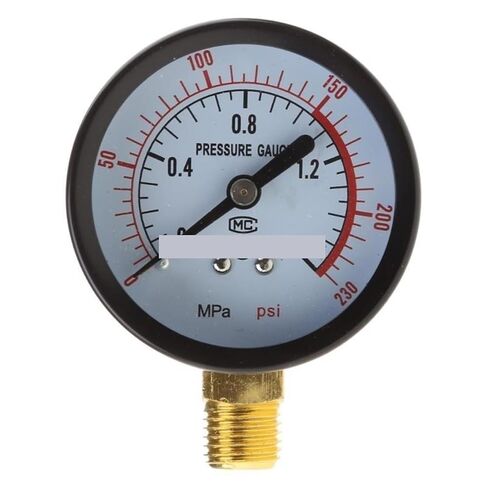 1pc Y5GD Oil Pressure Gauge for w/Dual Scale Horizontal/Vertical Air Compressor Gauge Iron/Plastic for Case Air Compressor Gauge in Kuwait