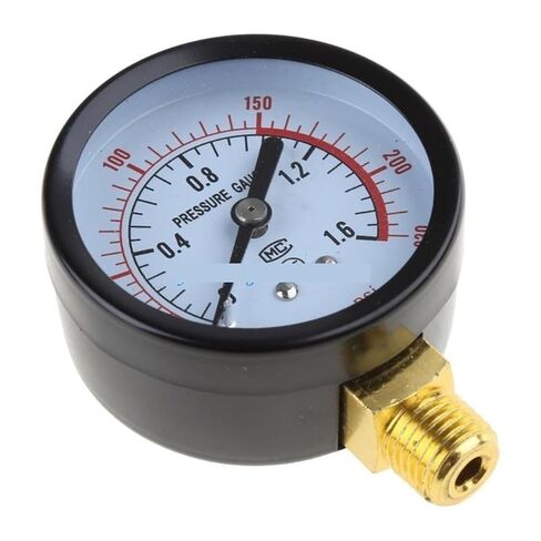 1pc Y5GD Oil Pressure Gauge for w/Dual Scale Horizontal/Vertical Air Compressor Gauge Iron/Plastic for Case Air Compressor Gauge in Kuwait