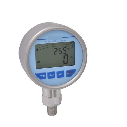 1pc Pressure Gauge Accuracy 0.2% Manometer Stainless Steel LCD Backlight Display Temp Measure for Oil Water Fuel(G1-2,0-600Kpa) in Kuwait