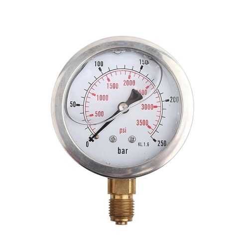 Hydraulic Gauge Hydraulic Pressure Gauge Manometer 0-250Bar 0-3750PSI G1/4 63mm Hydraulic Water Pressure Gauge Meter in Kuwait