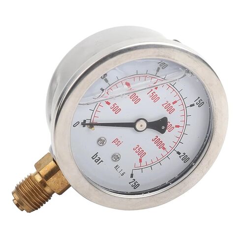 Hydraulic Gauge Hydraulic Pressure Gauge Manometer 0-250Bar 0-3750PSI G1/4 63mm Hydraulic Water Pressure Gauge Meter in Kuwait
