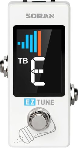 SORAN JTU-01A Tuner Pedal,Mini Guitar Tuner Pedal, True Bypass & Buffer Mode, 2.2" LCD Display, Flat/Chromatic Tuning for Electric Guitar, Bass, Acoustic, Pedal Board Tuner, 9V DC in Kuwait