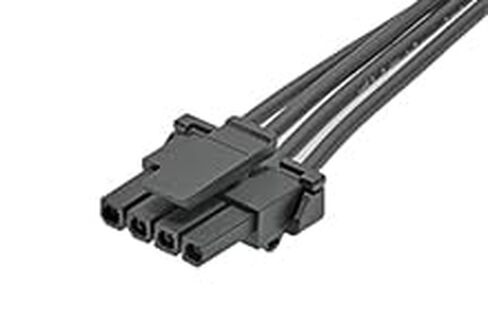 مجموعة كابلات Molex/Waldom، 145132-0401، Micro-Fit TPA-to-Micro-Fit TPA Off-The-Shelf (OTS) - صف واحد - طول 150.00 مم - 4 دوائر - أسود. (51 عنصر/عناصر) in Kuwait