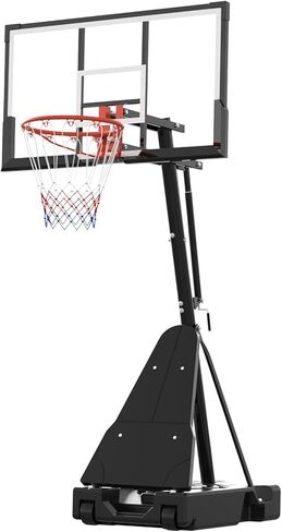 Basketball Hoop,52 Inch Shatterproof PC Backboard, 4.9-10FT Height Adjustable Basketball Hoop Goal System,Mobile Stand with Wheels Weighted Base,Youth&Adults, Driveway Backyard Pool Play in Kuwait