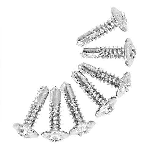 1/2" 200‑Piece 410 Stainless Steel Pan‑Head Self‑Drilling Screw Kit (#8 Sizes) – Corrosion‑Resistant Sheet Metal Drill‑Tapping Fasteners in Organizer Case in Kuwait