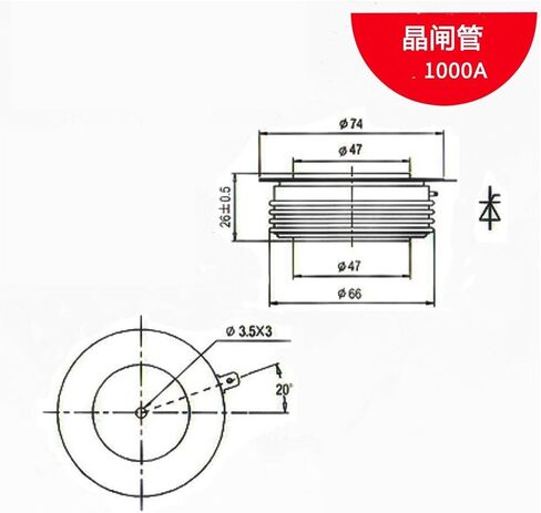 Thyristor 1000A 1600V Flat thyristor 1000-16 in Saudi Arabia