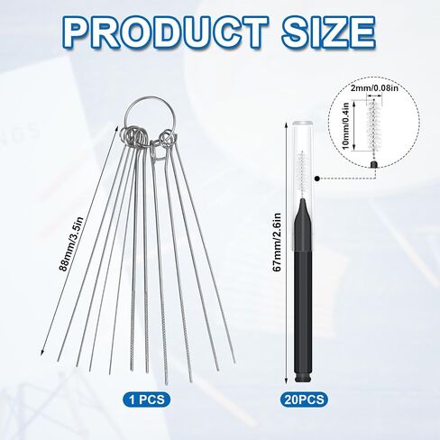 30pcs Shower Head Cleaner Tools, Shower Head Cleaning Brushes Multi-Size Shower Head Cleaner Picks Anti-Clogging Cleaning Brush for Bathroom Small Hole Gap Nozzle Window Slot (Black) in Kuwait