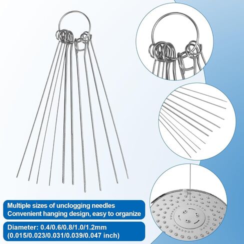 30pcs Shower Head Cleaner Tools, Shower Head Cleaning Brushes Multi-Size Shower Head Cleaner Picks Anti-Clogging Cleaning Brush for Bathroom Small Hole Gap Nozzle Window Slot (Black) in Kuwait