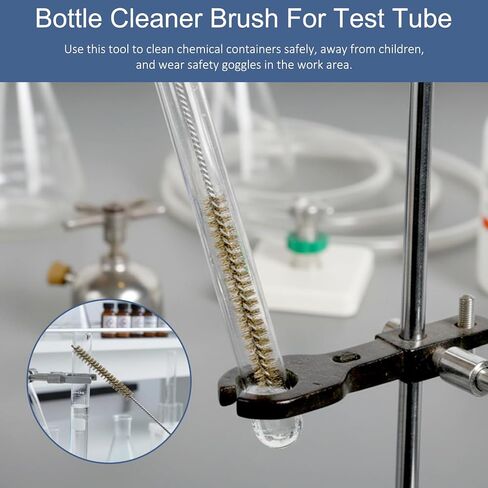 Tube Brush Kit 8 PCS Brass Wire Brush Stainless Steel Wire-Brushe11.8" Round Metal Bristle Cleaning for Deep Cleaning Pipes Auto Parts Bottles Tubes Narrow Spaces 4 Sizes (6mm/8mm/10mm/12mm) in Kuwait