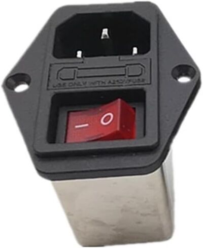مرشح طاقة بمقبس أحادي الطور 220 فولت CW2B-10A-T 10A 6A مع مفتاح الضوء والصمام (CW2B -06A- T 6A) in Kuwait