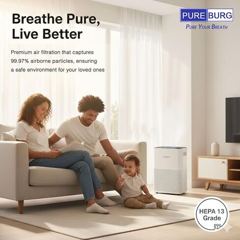 فلتر بديل PUREBURG متوافق مع مكنسة EyeVac Home، وEyeVac Pro & Pet بدون لمس، و4 مرشحات HEPA قبل المحرك و8 شاشات تصفية، حزمة من 12 قطعة in Kuwait