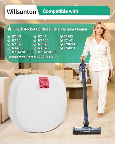 IX141 Filters Replacement for Shark Rocket Pet Pro Cordless Stick Vacuum IX140 IX141 IX142 IZ140 IZ141C IZ142 IZ162H IZ362H IZ363HT IZ440H IZ462H IZ482H IZ483H UZ145, Comapre to Part #617FJ140 in Kuwait