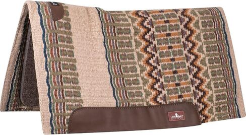 Classic Equine Classic Straight Blanket Top Pad, 1-inch, Latte-Navy, 34 x 38 in Saudi Arabia