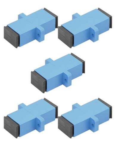 GELRHONR SC to SC UPC Fiber Optical Coupler, Simplex Singlemode SC/UPC Female to Female Adapter for Optical Cable, CATV CCTV Connection, FTTH Network Connection and More, 5Pack in Saudi Arabia