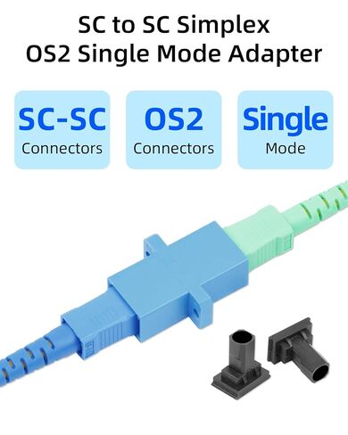 GELRHONR SC to SC UPC Fiber Optical Coupler, Simplex Singlemode SC/UPC Female to Female Adapter for Optical Cable, CATV CCTV Connection, FTTH Network Connection and More, 5Pack in Saudi Arabia