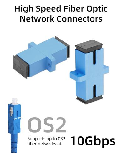 GELRHONR SC to SC UPC Fiber Optical Coupler, Simplex Singlemode SC/UPC Female to Female Adapter for Optical Cable, CATV CCTV Connection, FTTH Network Connection and More, 5Pack in Saudi Arabia