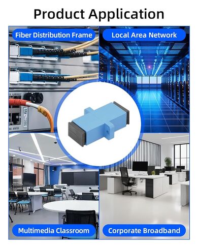 GELRHONR SC to SC UPC Fiber Optical Coupler, Simplex Singlemode SC/UPC Female to Female Adapter for Optical Cable, CATV CCTV Connection, FTTH Network Connection and More, 5Pack in Saudi Arabia