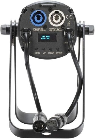 أضواء DJ الأمريكية Sabre Spot RGBL Pinspot 20W LED DMX RDM، عدسة ACL، 63 لون ماكرو، 2 مرشحات الصقيع، للمسرح، وكرات المرآة، والأحداث، قطعتان in Kuwait