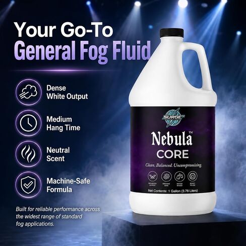 سائل آلة الضباب من SurgeFX Nebula Core، 1 جالون - عصير ضباب مائي عالي الكثافة لدي جي، والهالوين، والحفلات، والمراحل والمناسبات in Kuwait