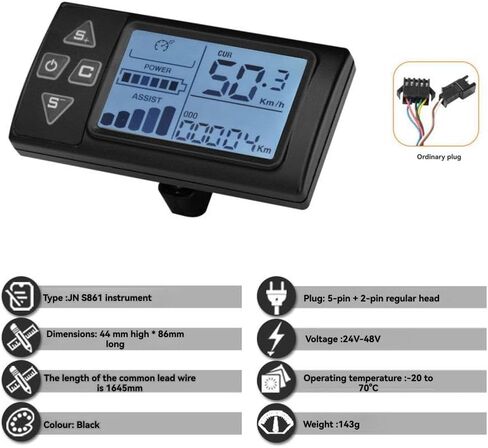 40A 36 فولت 48 فولت 52 فولت 1500 واط 2000 واط S861 فرش السيارات محرك تحكم اللون LCD عدة لإصلاح الجبلية Ebike سكوتر in Kuwait